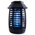 Black aromatherapy mosquito killer lamp with a UV light tube and a removable plastic chassis for cleaning.