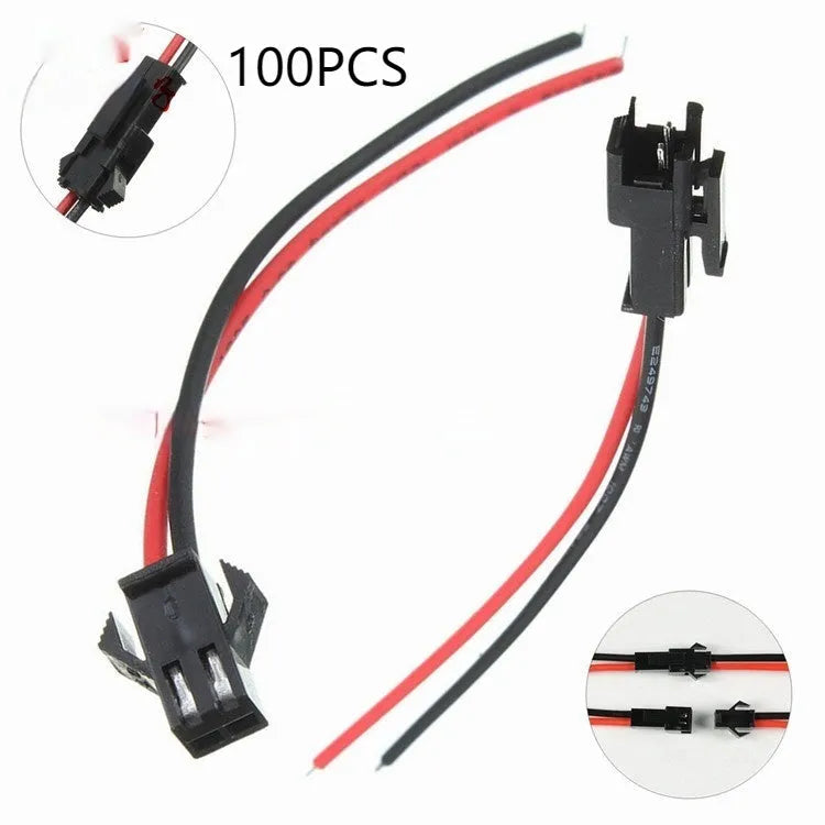 SM-2P 15cm male and female terminal wire harness with rectangular AV interface for LED lamp connections