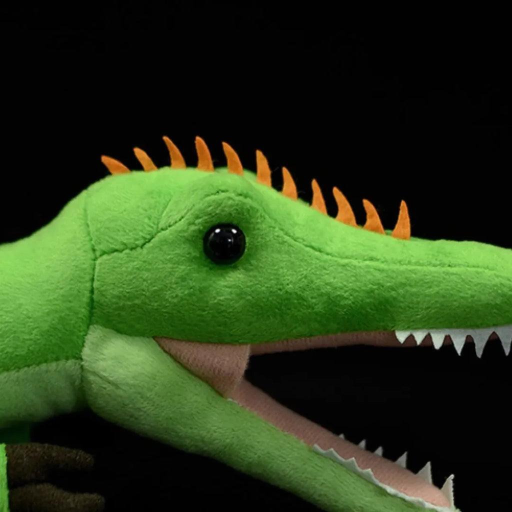Green Spinosaurus plush toy doll 45cm long soft simulation dinosaur stuffed animal