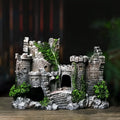 Resin castle aquarium decoration in Castle colour, 17 x 6 x 13cm, retro European style fish tank ornament