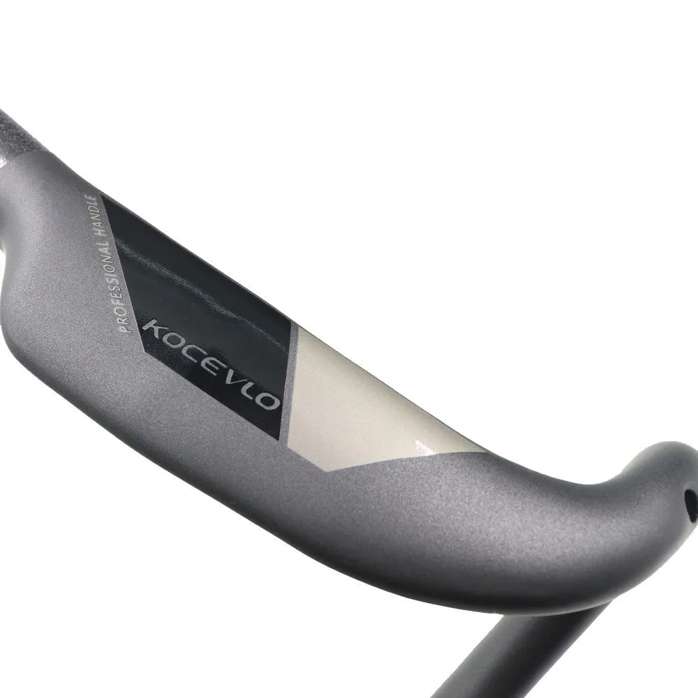 Wei Bike carbon fibre road bicycle handlebar in matte black with compact 70mm reach and 120mm drop geometry