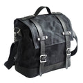 Canvas motorcycle side bag with waterproof construction in black colour option