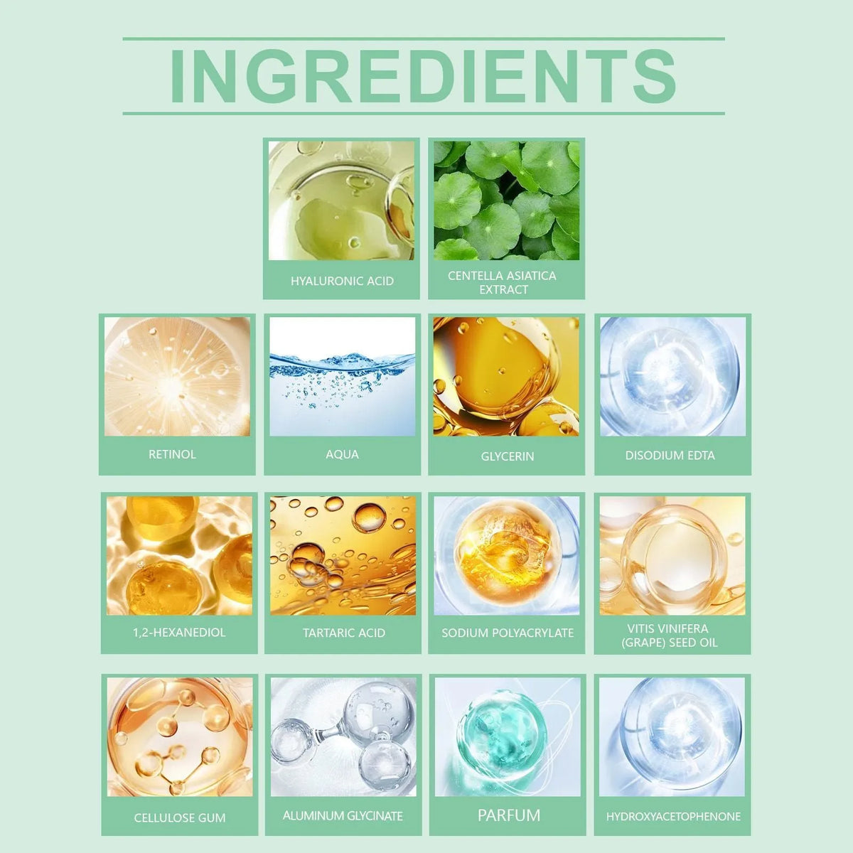 Retinol hydrating facial sheet mask on packaging