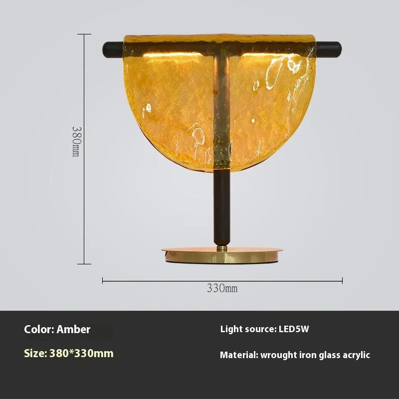 Nordic post-modern art ceiling light 380x330mm Amber colour graphic customisation