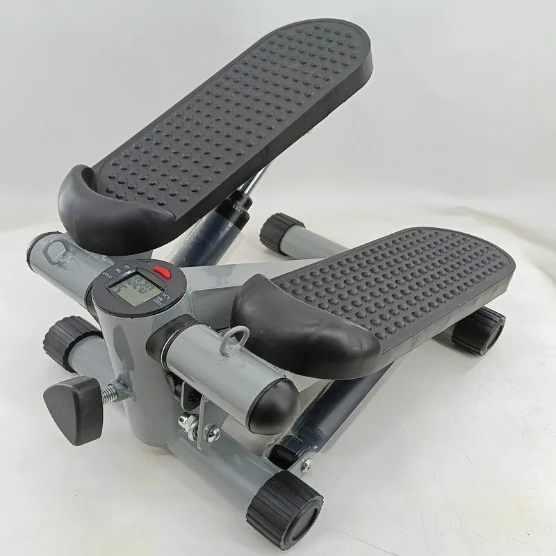 Silver grey hydraulic mini treadmill pedal machine for home waist slimming exercises