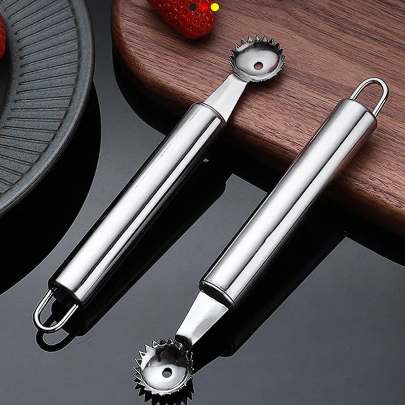 Stainless steel strawberry stem remover with modern minimalist style for removing strawberry pedicles