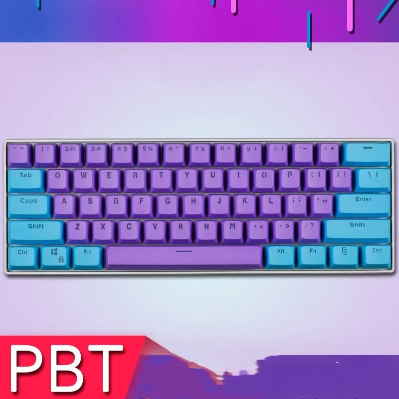 PBT transparent keycap set with two-shot injection legends, OEM height profile, matte finish for mechanical keyboard