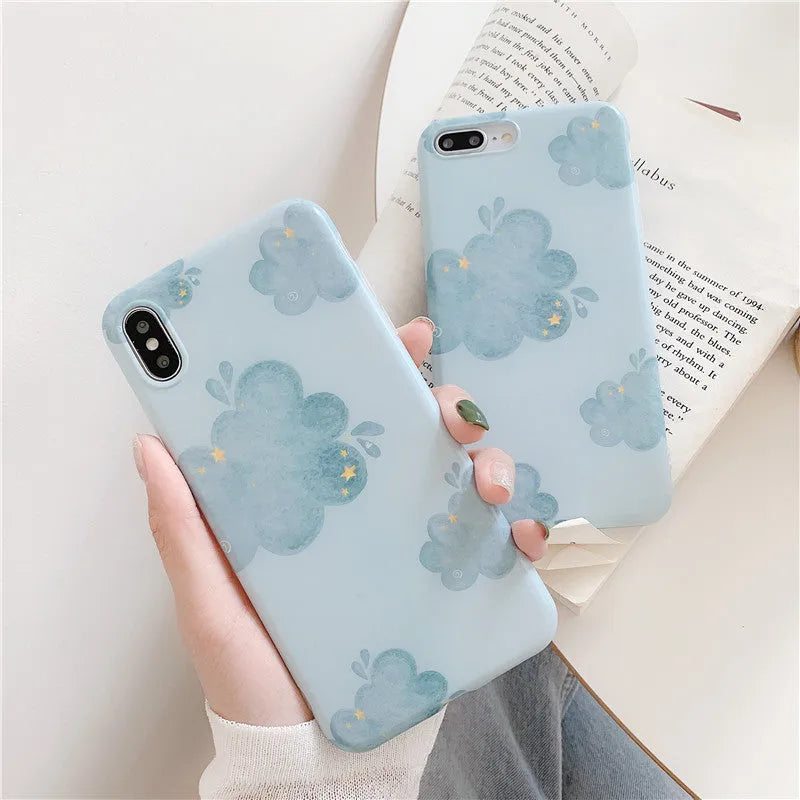 Nebula TPU phone case with star design, available for iPhone 11, XR, XS Max and other listed models