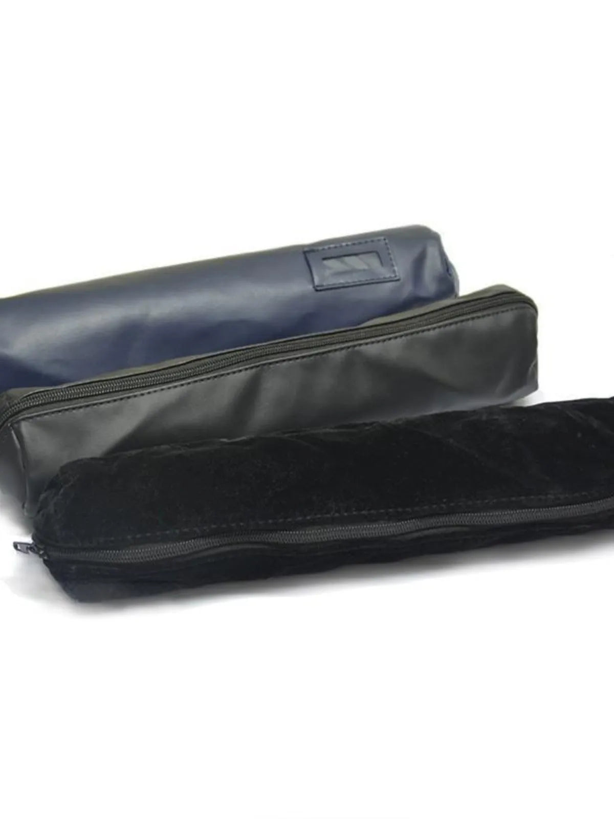 Polyester women's portable bracelet watch buggy bag storage case in black velvet with black bracelet stick