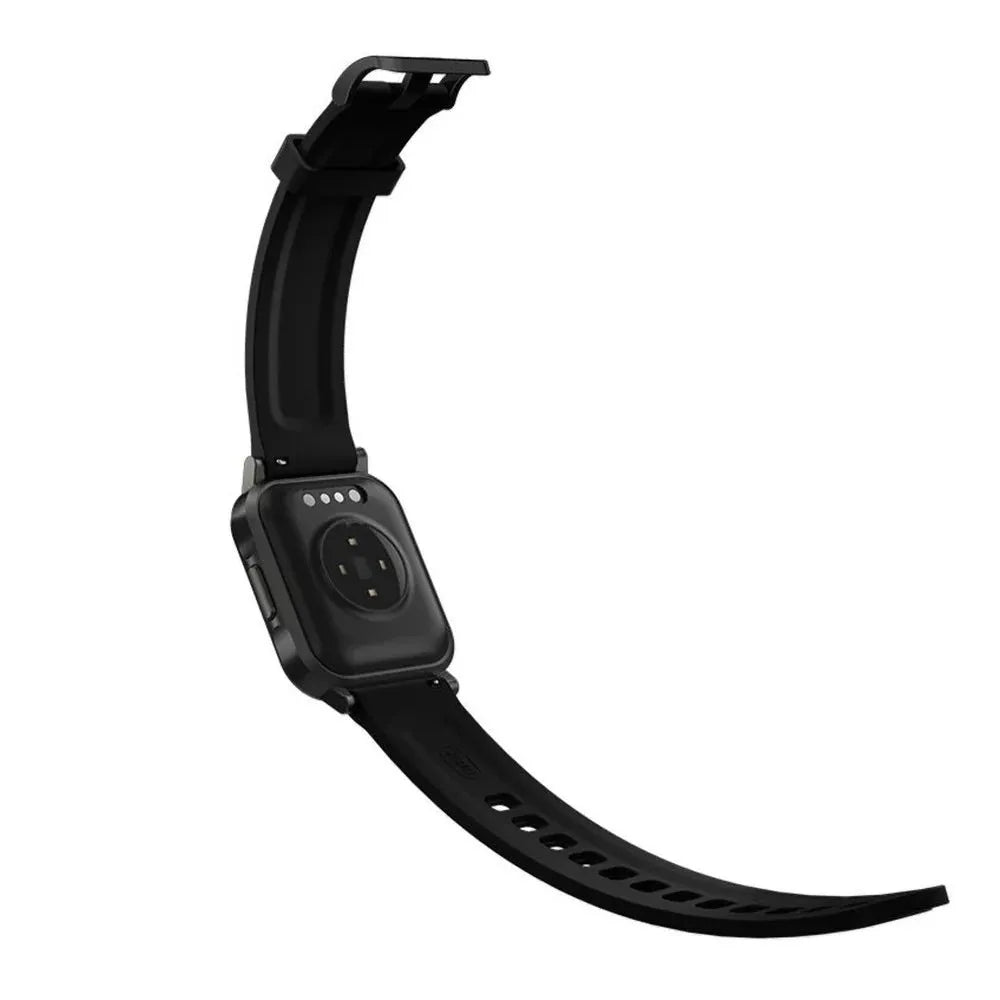 Black silicone strap waterproof smart bracelet with 1.4-inch HD touchscreen display.