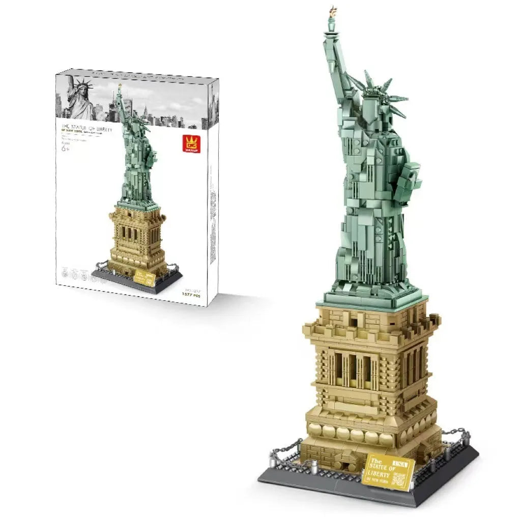 Wange building blocks set with over 800 ABS plastic pieces for landmark construction