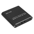 Blue or black 1080p HD media player with SD card and USB ports for video playback