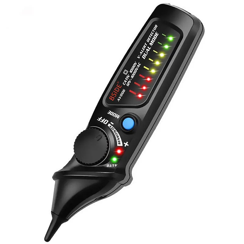 A round head smart sensor test pencil for high voltage electrical detection.