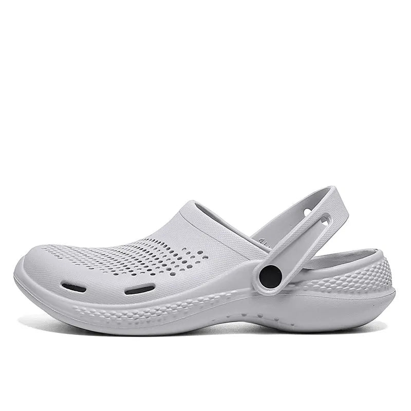 Men's soft bottom big toe beach shoes in black with EVA upper, available in sizes 36 to 46