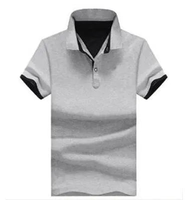 Men's casual fashion stand collar polo shirt in 100% cotton short sleeve design available in multiple colours