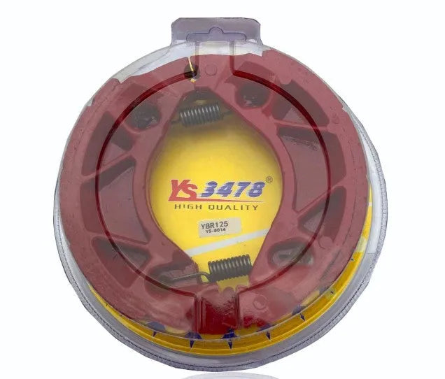 Motorcycle brake rubber block for YBR125, asbestos-free metal, black and red