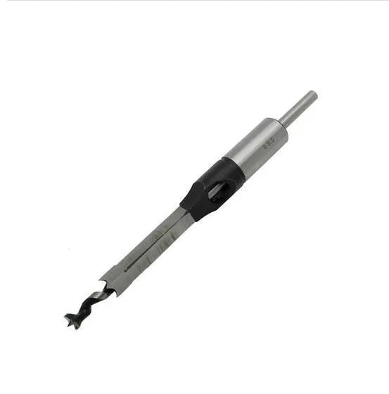 Square hole drill bit for woodworking, used with mortising machines and drill press attachments