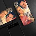 Ultra-thin patterned iPhone case with a raised edge protecting the screen and camera lens.