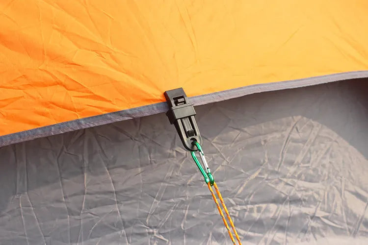 Plastic wind rope clip for tent accessories 8.5 cm size light blue colour