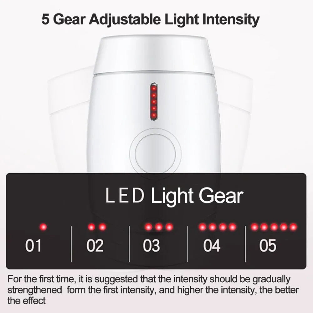 White home laser hair removal instrument with UK plug and compact design