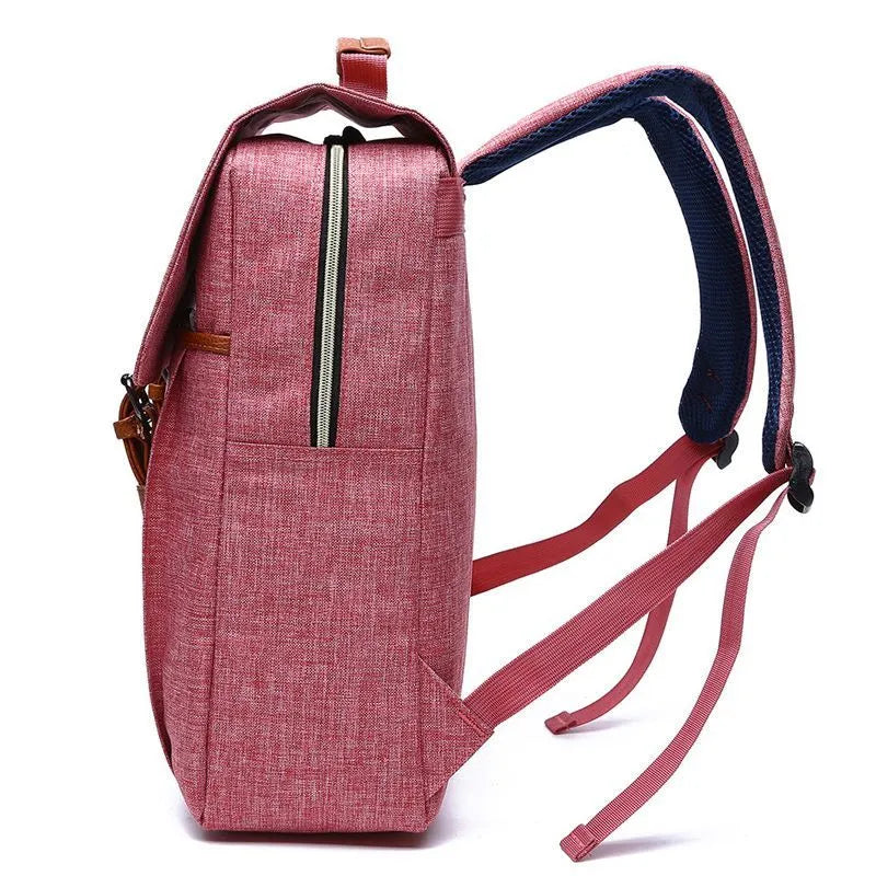 Canvas computer backpack in sports fashion style, nylon waterproof cloth, 40x29x12cm, light grey colour