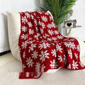 Personalised acrylic Christmas blanket with snowflake or reindeer design in two sizes.
