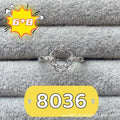 Oval denier ring with five-pointed star design and 6x8mm stone in Korean style