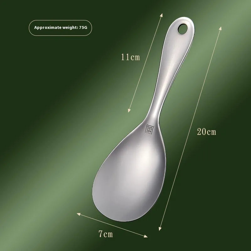 304 stainless steel meal spoon with solid colour finish and simple design