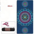 Beginner yoga mat in midsummer light year colour, TPE and suede, 183cm x 80cm, 6mm thick, geometric pattern