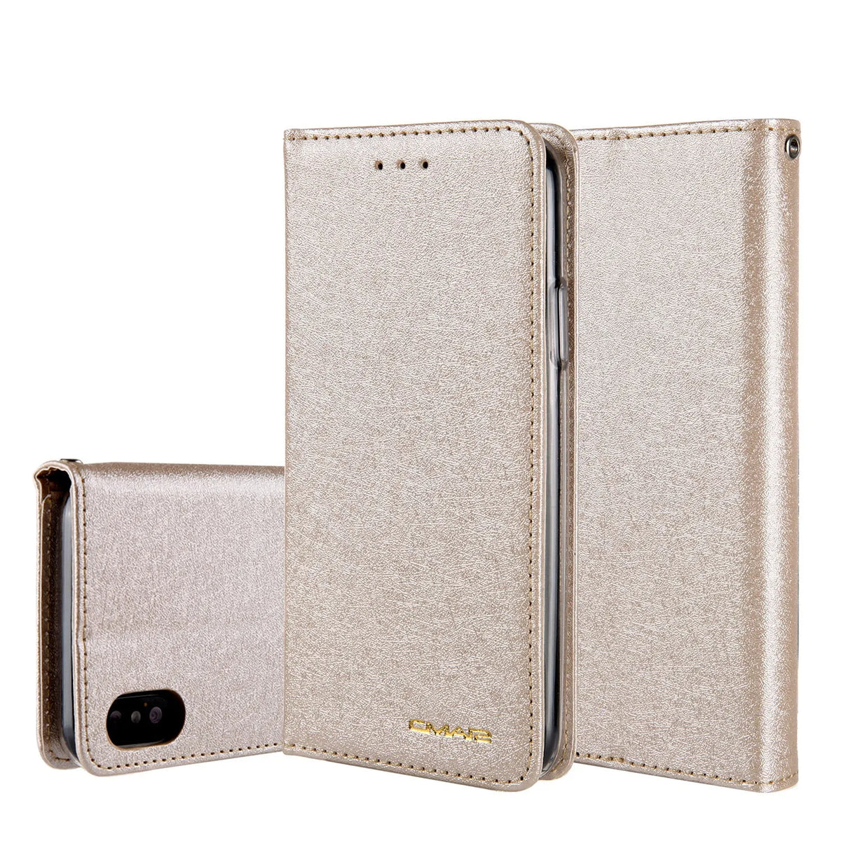 PU leather flip phone case with card slot for iPhone in various colours