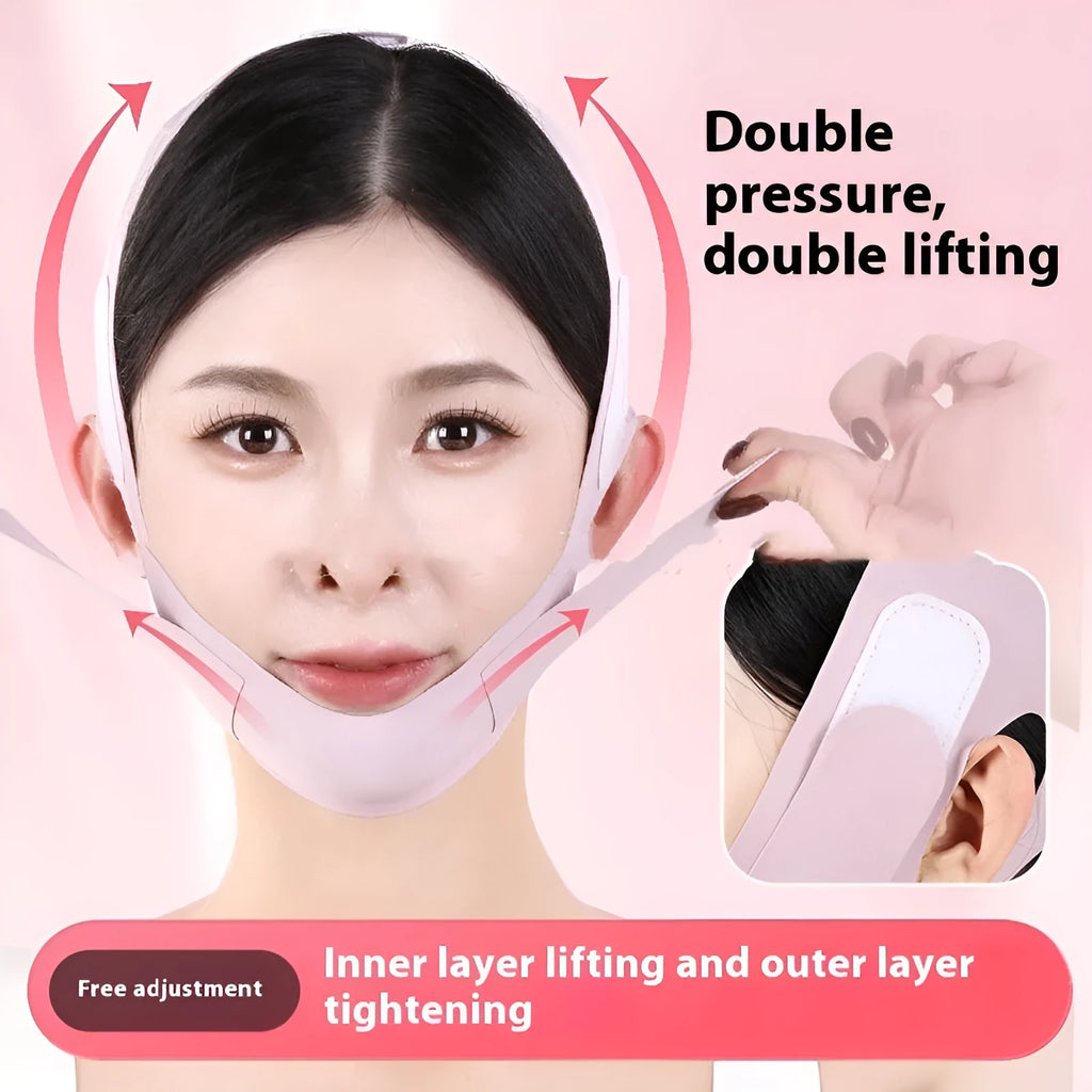 Small V face shaping mask in green or purple graphene colour for lifting and tightening