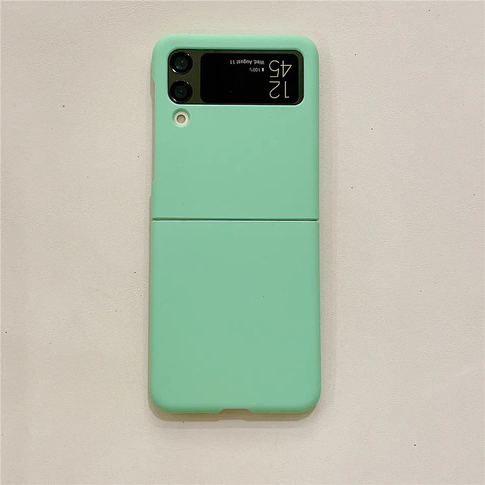 Samsung folding screen hard case with soft rubber cover in multiple colours for Z Flip4 Z Flip5 Zli3 drop protection