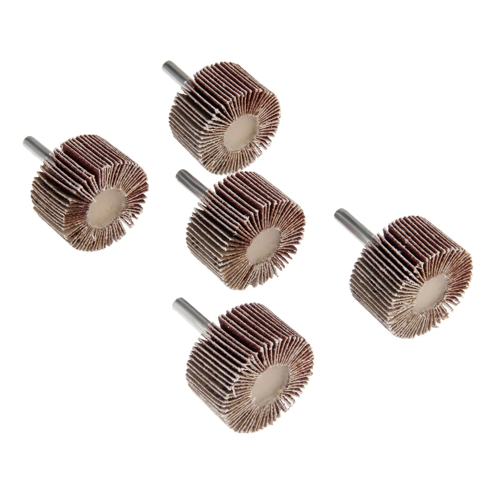 Electric drill wood polishing grinding head with 40mm diameter and 6mm shank on wooden surface