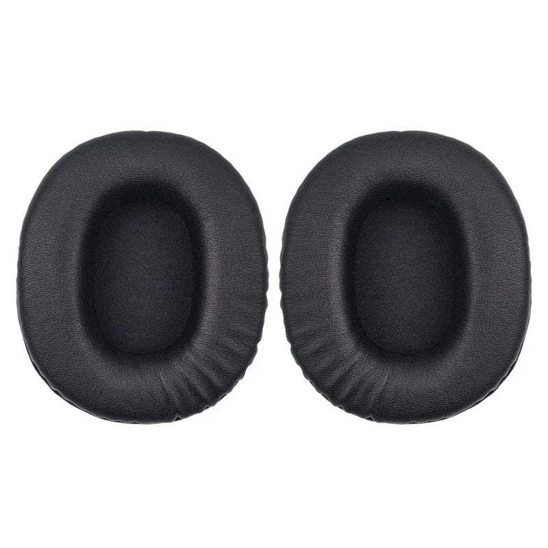 Black soft PU leather replacement earmuff covers for Sony MDR-1R headphones.
