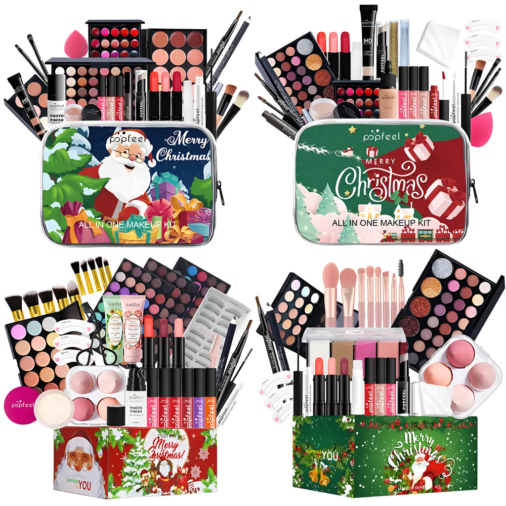Christmas Cosmetics Suit Makeup Performance set with green mermaid colour and four colour classifications