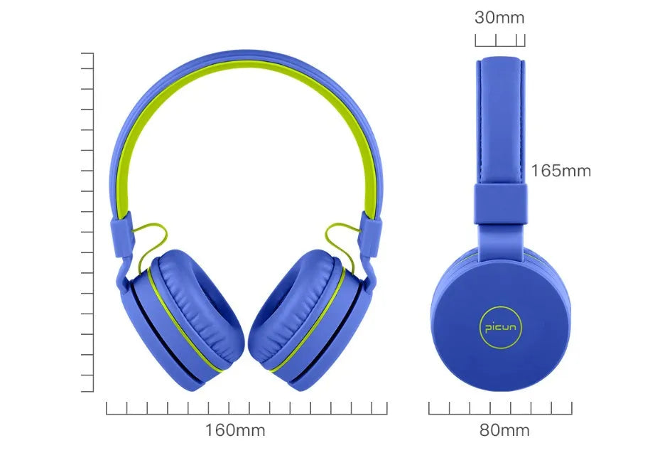 Bengoo C30 over-ear wired headphones in mint green with a braided cable and 3.5mm plug