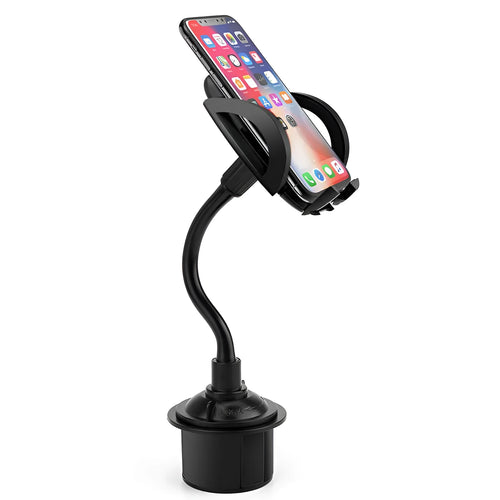Black car cup holder mobile phone holder with ABS and aluminium construction