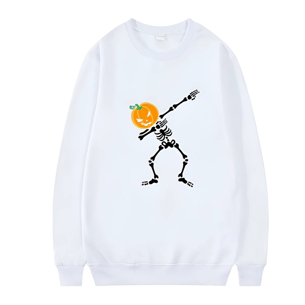 Women's printed long sleeve crew neck top in a cotton polyester blend, shown in assorted colours.