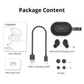 Tronsmart Spunky Beat Bluetooth earphones with touch controls, shown in available colour sets.
