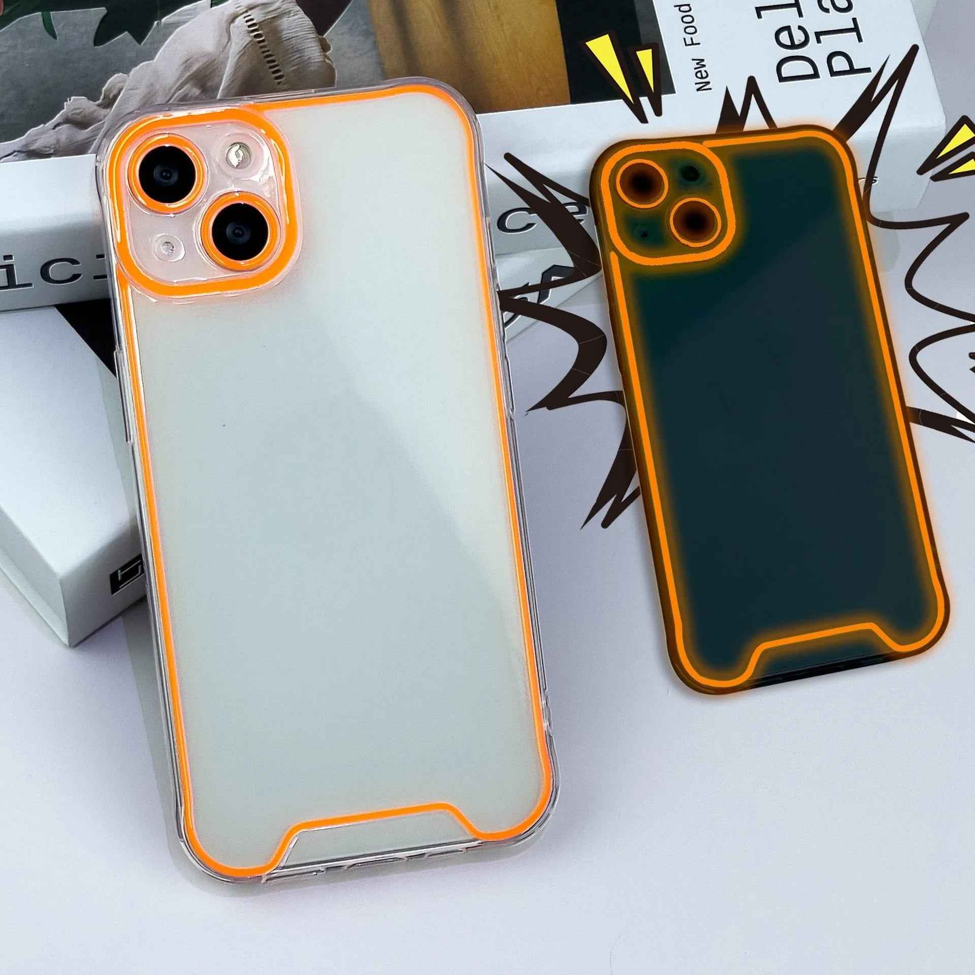 Glow in the dark soft TPU iPhone case for Christmas in multiple colours on iPhone 14 Pro Max