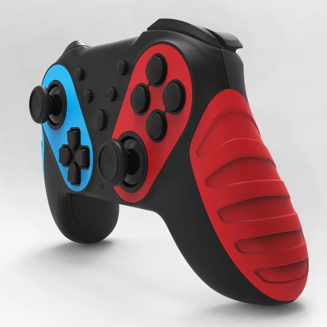 Red and blue wireless Bluetooth gamepad for Nintendo Switch and Windows PC gaming