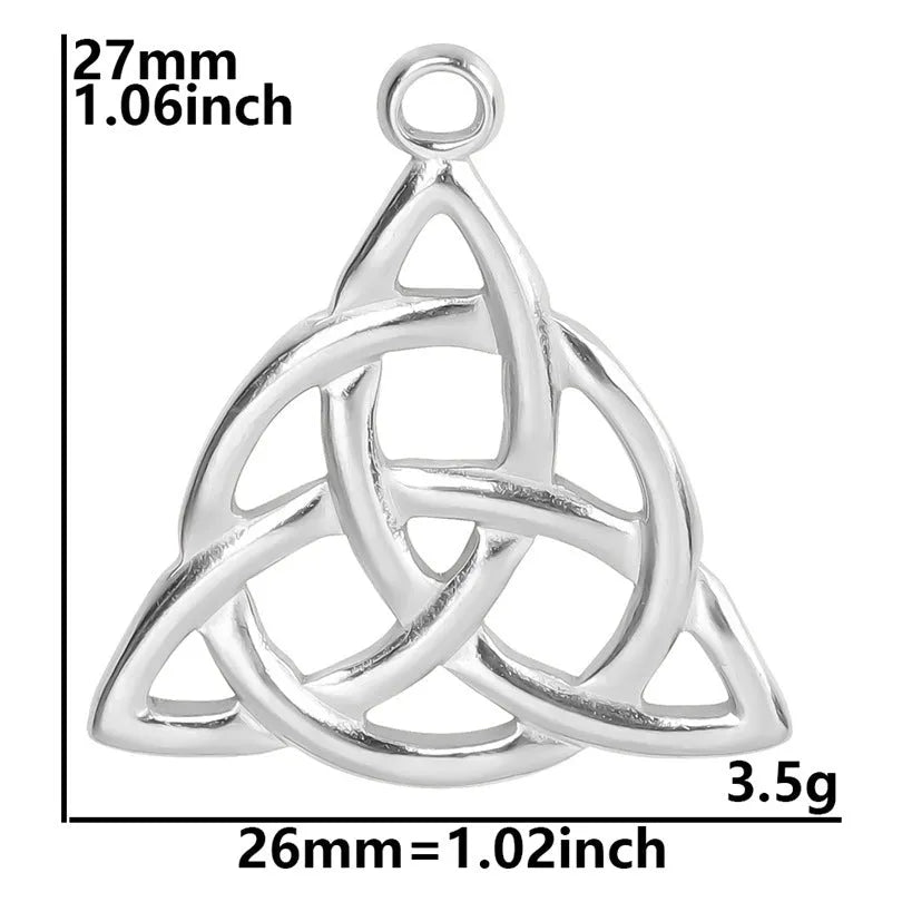 Stainless steel wave-shaped pendant necklace with Eight Awn star motif, electroplated steel colour finish