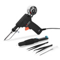 60W manual soldering iron with 900M series tip, PTC ceramic heating core, 260-480°C, EU or US plug, tin wire.