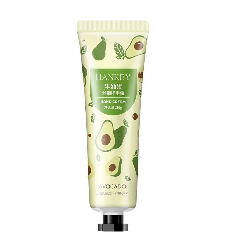 30g tube of fruit-scented hand cream for dry hands with multiple scent options
