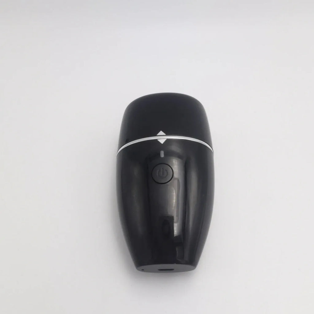 Black electric silicone lip plumper device with 3-speed adjustment and USB charging cable