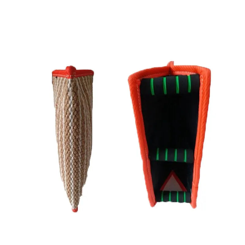 Dog biting sleeve training gear made from coarse jute material, 1000g puppy chew toy as shown colour