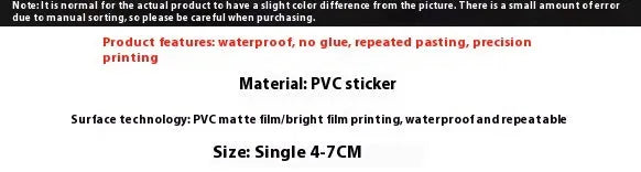 Pack of 50 cute candy-coloured decorative waterproof stickers for planners and journals.