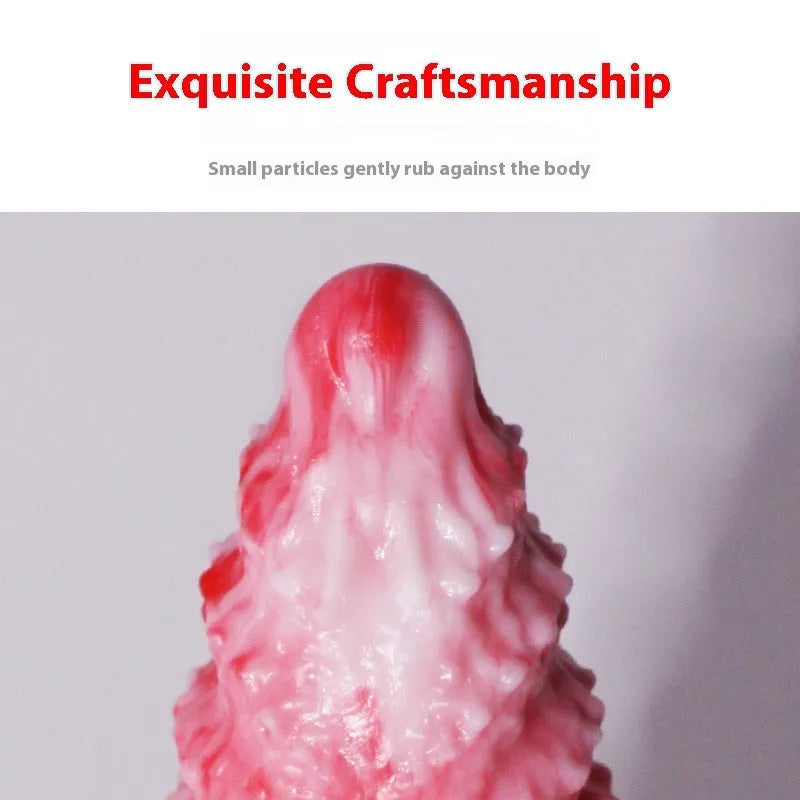 Pink platinum silicone shaped penis masturbation toy for women, Berserker S and M sizes.