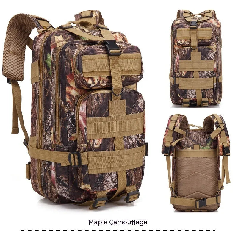 Large capacity off-road hiking backpack in tactical colour with air pillow shoulder straps