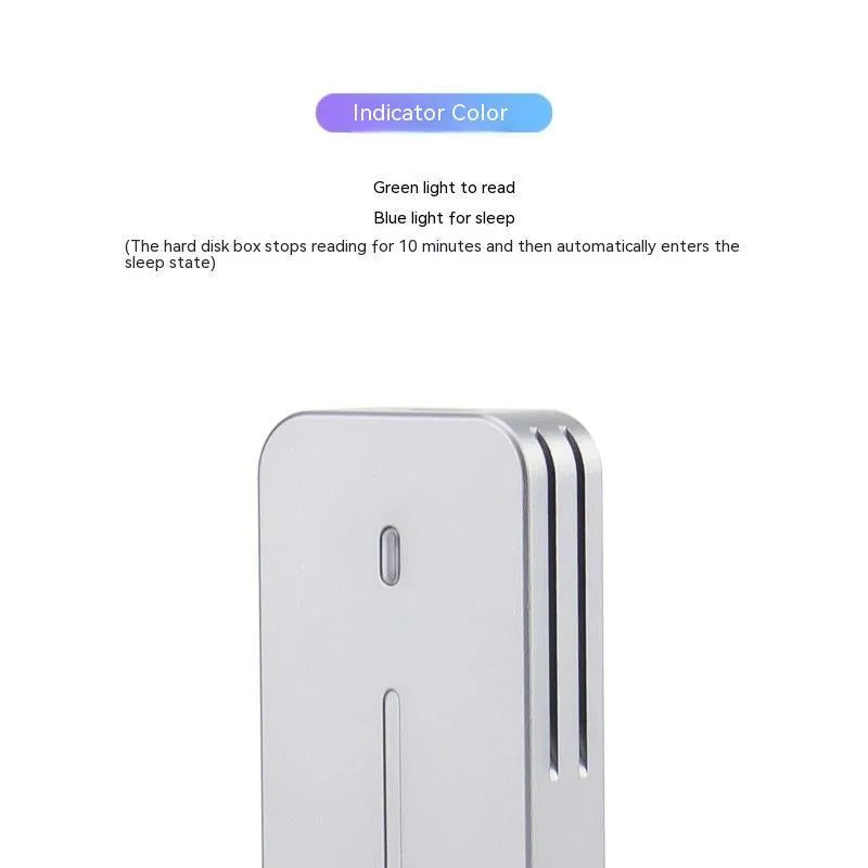 Compact aluminium alloy M.2 NVMe SSD external enclosure for 10Gbps data transfer.